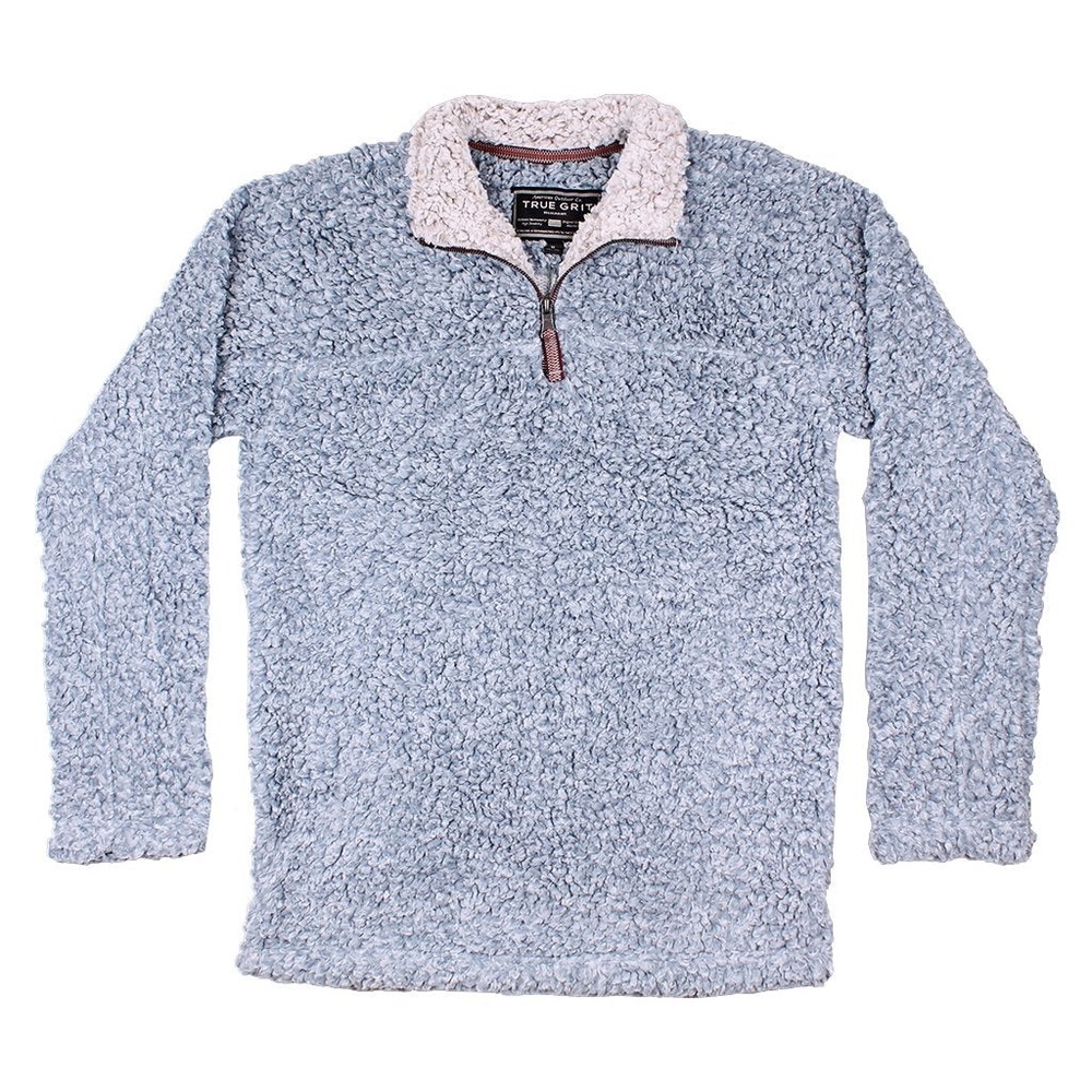 True Grit quarter zip Sherpa (color: chambray)